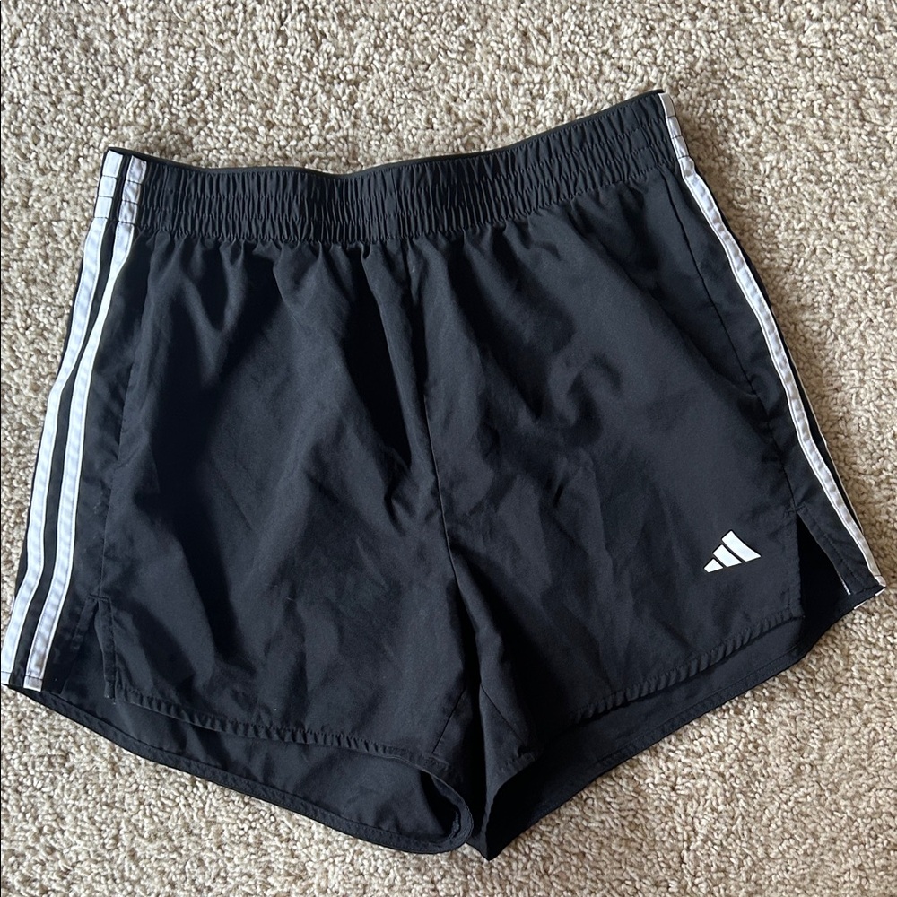 Size Medium Adidas Women's Black and White Athletic Shorts